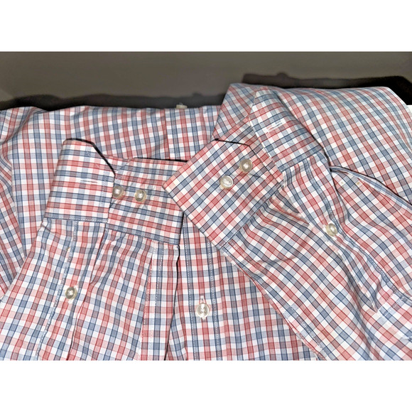 Tommy Hilfiger Men’s M 80’s 2-Ply Plaid Long Sleeve Button Shirt Classic Preppy - Picture 6 of 14